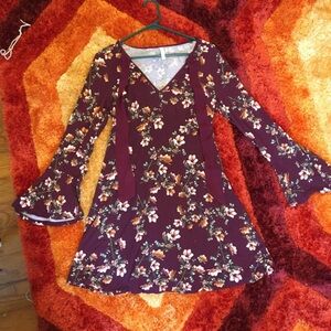 Floral Bell Sleeve Dress